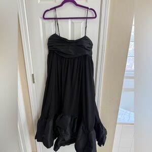 Maeve Anthropologie Black Bubble Dress with Spaghetti Straps